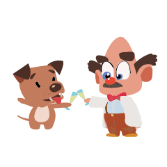 [LINEスタンプ] Doctor Atom and Quark