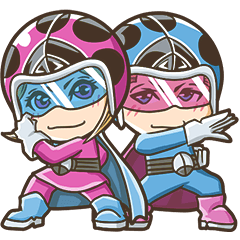 [LINEスタンプ] おてんと戦隊アンとニオ