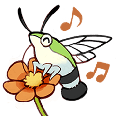 [LINEスタンプ] ころっとしたスズメガ