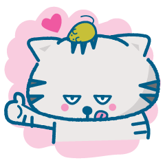 [LINEスタンプ] 銀と、ねずみにゃんの毎日