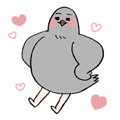 [LINEスタンプ] ハト？ヒト？ハトコです！！ 