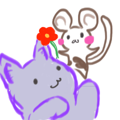 [LINEスタンプ] はむりの と にゃーさん #1 