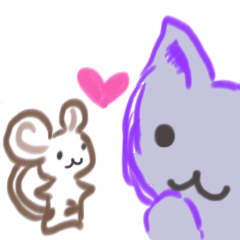 [LINEスタンプ] はむりの と にゃーさん #2 