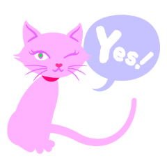 [LINEスタンプ] ピンキーキャット_オホホ、 