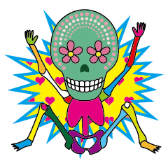 [LINEスタンプ] ポップ骸骨 