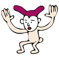 [LINEスタンプ] 白い顔 