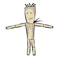 [LINEスタンプ] わたくしワラ人形です 