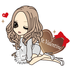 [LINEスタンプ] バレンタイン＆ウィンターガール
