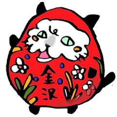 [LINEスタンプ] 金沢猫ジュリの「新幹線やぞ！みんな集合」 
