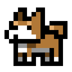 [LINEスタンプ] ドット絵スタンプ 柴犬 