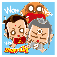 [LINEスタンプ] Happy 123 made in Taiwan