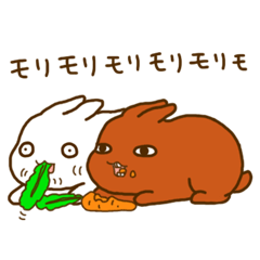 [LINEスタンプ] 不思議うさぎのうきちとうーすけ 