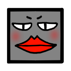 [LINEスタンプ] 四角い顔 fetchpriority=high