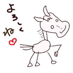 [LINEスタンプ] こころ優しいらくがき馬っこたち 