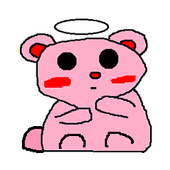 [LINEスタンプ] Pink Bear Angel 