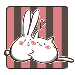 [LINEスタンプ] もちもち！うさねこさん。 