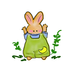 [LINEスタンプ] 甘えん坊の月うさぎ 