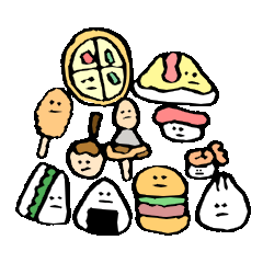 [LINEスタンプ] あなたをデブにする食べ物