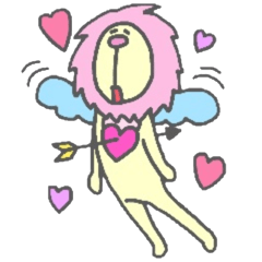 [LINEスタンプ] 天使のライオンさん