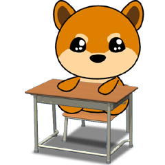 [LINEスタンプ] 豆柴の子茶々ちゃん学校編 