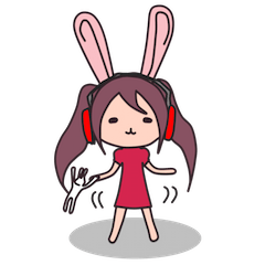 [LINEスタンプ] Little rabbit girl
