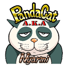 [LINEスタンプ] パンダキャット a.k.a にゃるみちゃん