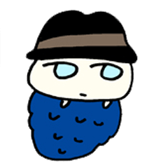 [LINEスタンプ] うしろむきな詩人風ミノムシ