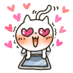 [LINEスタンプ] しろねこ画像やりとりパック 