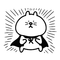 [LINEスタンプ] マントを着けたネコ その2 fetchpriority=high