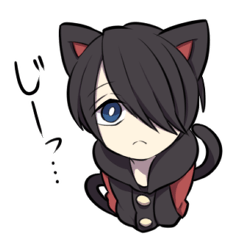 [LINEスタンプ] 黒猫少年 fetchpriority=high