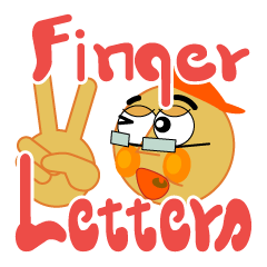 [LINEスタンプ] 指アルファべット文字 