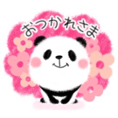 [LINEスタンプ] 日常会話♪クレヨンで描いたふわふわパンダ fetchpriority=high
