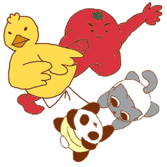 [LINEスタンプ] ネコパンダひよこトマト2 fetchpriority=high