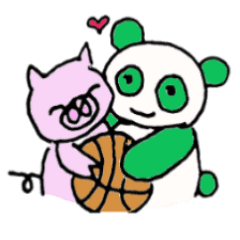 [LINEスタンプ] バスケ大好きなパンダ達