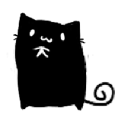 [LINEスタンプ] 小さな黒猫 