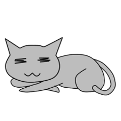 [LINEスタンプ] 怠惰猫 