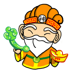 [LINEスタンプ] 福徳のまっすぐな神 
