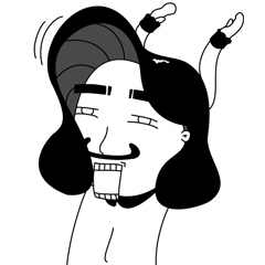 [LINEスタンプ] ひげの少女を残します 