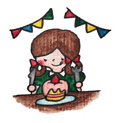 [LINEスタンプ] みろちゃんとお友達の楽しい毎日