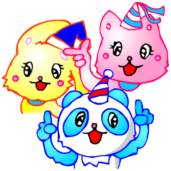 [LINEスタンプ] うさねこぱんだ（クリスマス編）