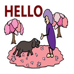 [LINEスタンプ] Purple People 3 花見 