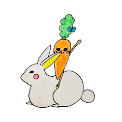 [LINEスタンプ] ニンジンの女の子キャロちゃん 