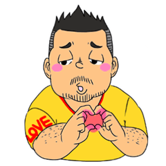 [LINEスタンプ] たれ目の髭野郎 