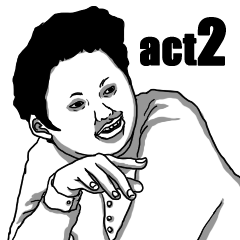 [LINEスタンプ] 冗談は顔だけにして下さいよ。act2. 