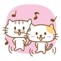 [LINEスタンプ] ラブラブネコのネコ太とネコ子 