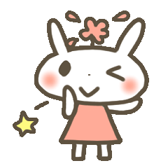 [LINEスタンプ] 花うささ 