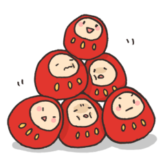 [LINEスタンプ] ダルマさん3 
