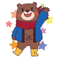 [LINEスタンプ] 雪国のクマ＆カエル fetchpriority=high