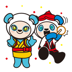 [LINEスタンプ] アクアパンダ チャリとチャラ沖縄方言 