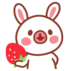 [LINEスタンプ] イチゴがふわり 